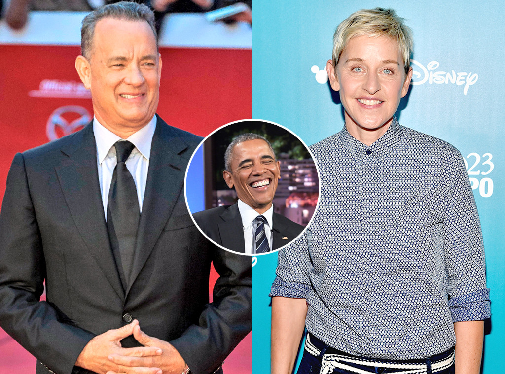 Tom Hanks, Ellen Degeneres, President Barack Obama Tom Hanks, Ellen Degeneres, President Barack Obama